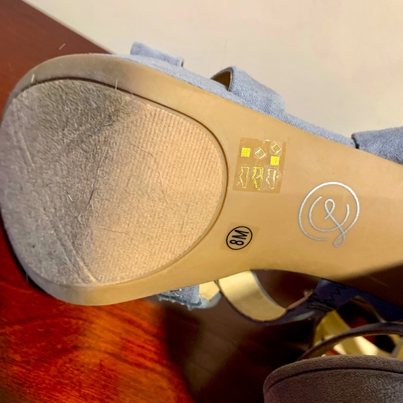 Chinese Laundry Suede Grayish platform sandals - Picture 6 of 7